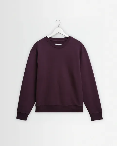 Sidney - Washed Purple Loopback Cotton Sweatshirt
