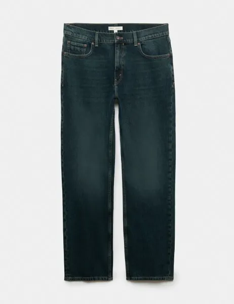 Marks & Spencer Straight Fit Authentic Stretch Jeans Dark Khaki