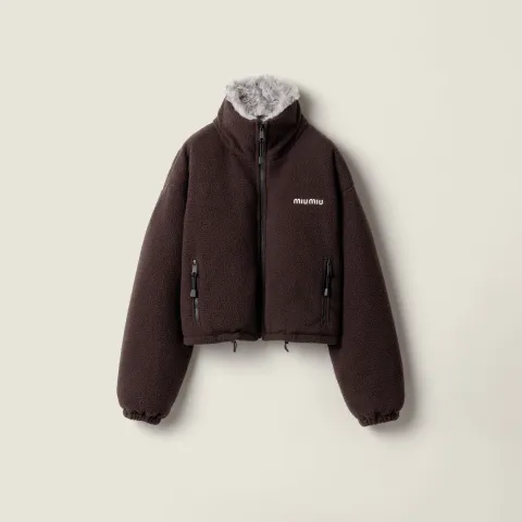 Fleece down jacket
