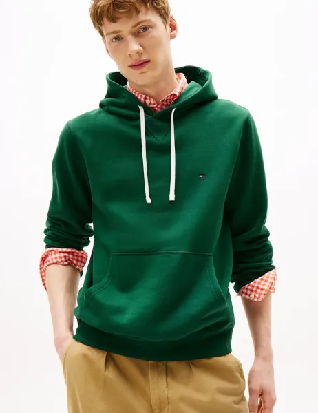 Tommy Hilfiger Cotton Rich Fleece Hoodie Green