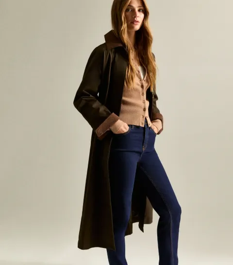New Look Women's Navy Blue Full Length Slim Straight Jeans