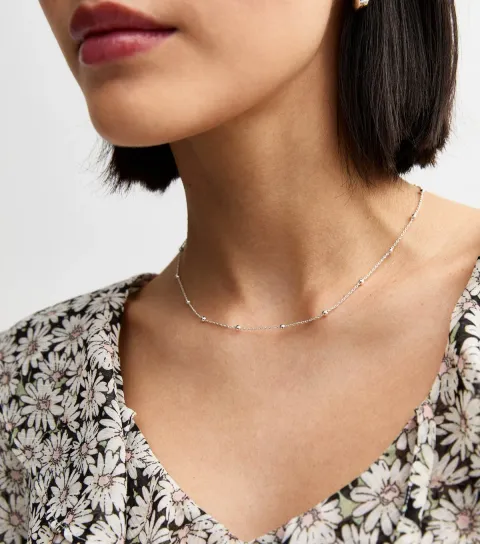 Silver Plated Ball Chain Necklace