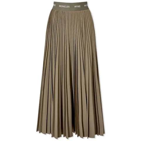 x Hyke PLEATED MIDI SKIRT