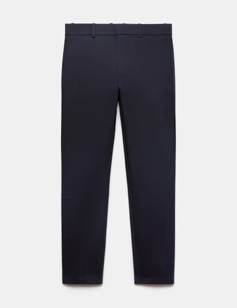 Autograph Slim Fit Italian Cotton Rich Stretch Trousers Dark Navy