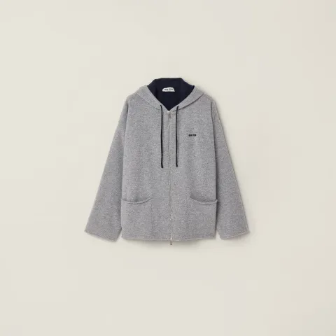 Cashmere cardigan hoodie