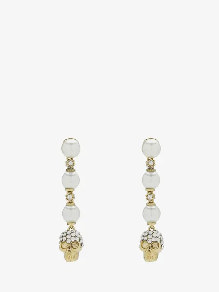 Skull and Pearl Earrings