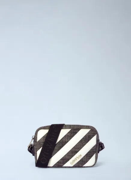 Diagonal Quilted Camera Crossbody Bag