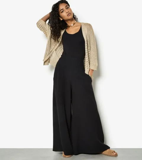 Women's Black Wide Leg Trousers