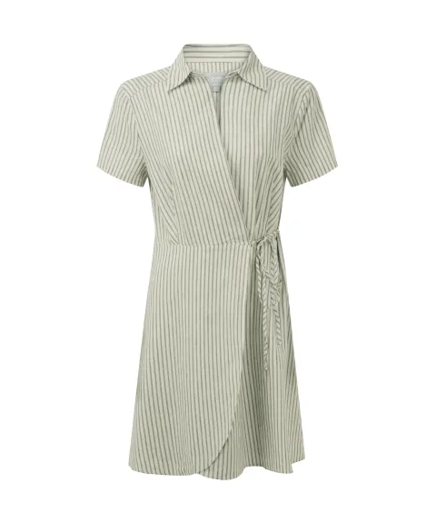 Schöffel Country Fleur Linen Dress - Agave Green Stripe