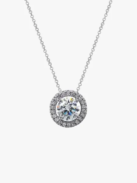 CARAT Round Borderset Pendant Necklace