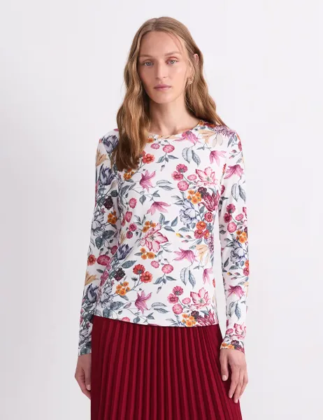 Floral Top White