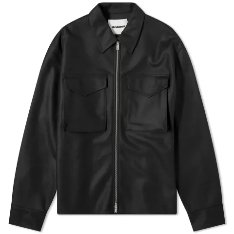 Melton Wool Zip Overshirt