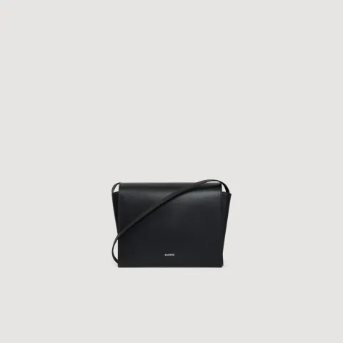Small leather bag with logo