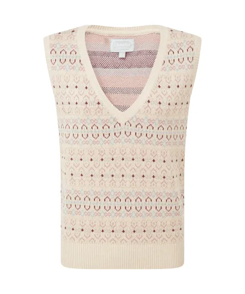 Schöffel Country Tresness Fairisle Vest - Port/Lake Blue