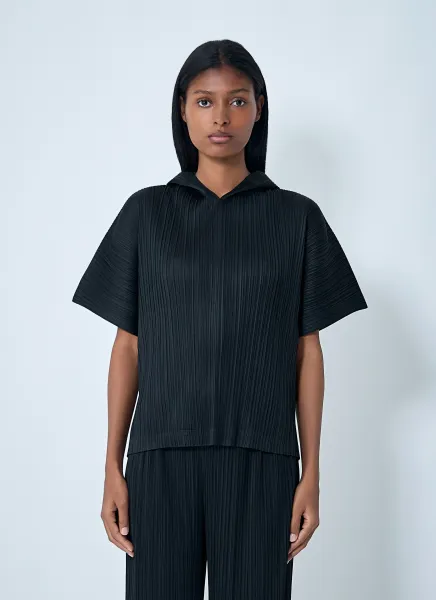 Hooded Pleated Shirt