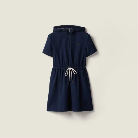 Hooded poplin dress