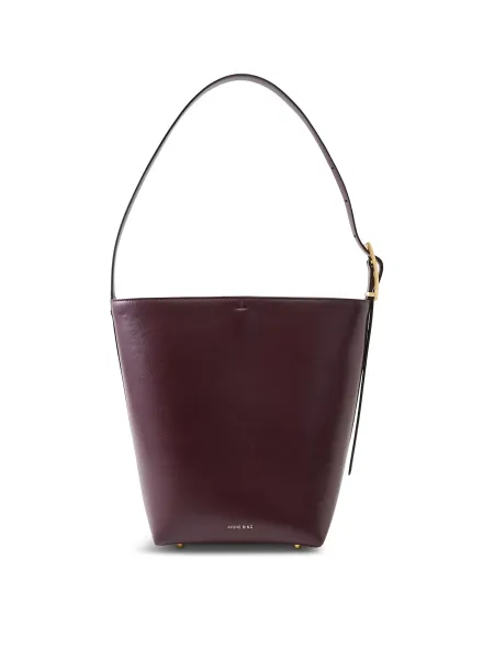 Anine Bing Elly Grained Leather Bucket Bag