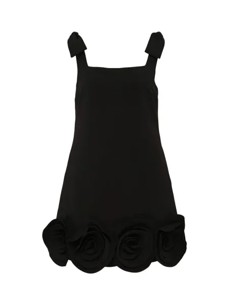 Crepe 3D Dress Black