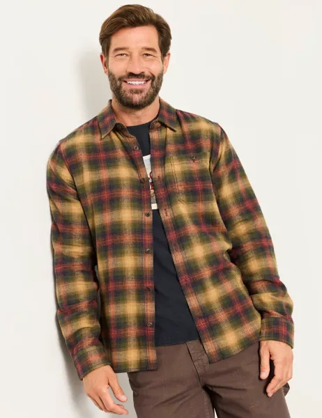 FatFace Pure Cotton Check Shirt Brown Mix