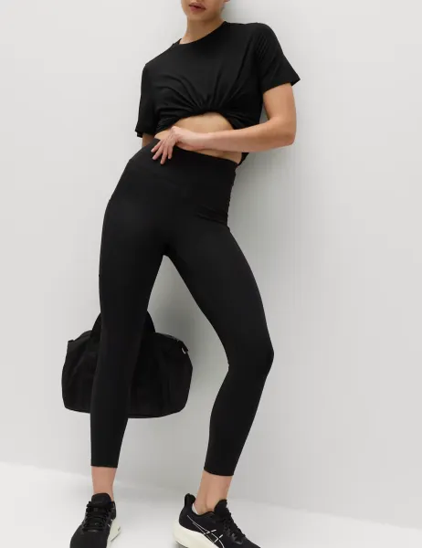 Goodmove Go Move High Waisted 7/8 Gym Leggings Black