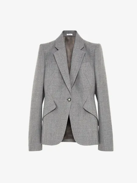 Wool Pinstripe Single-breasted Jacket