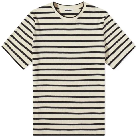 Plus Back Patch Striped Tee