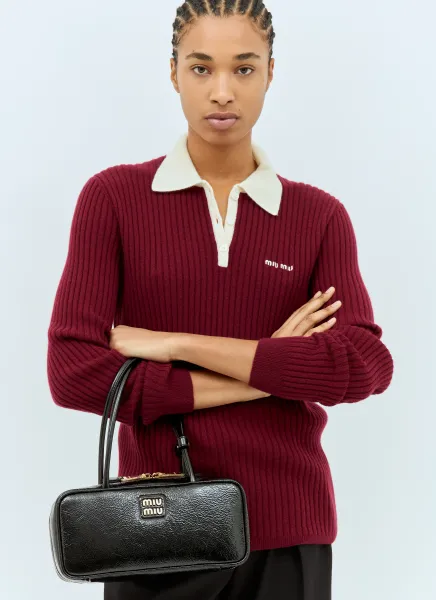 Beau Naplak Patent Leather Shoulder Bag