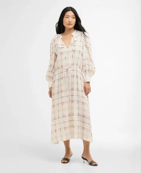 Asker Check Midi Dress
