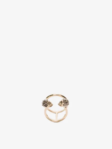 Twin skull double ring