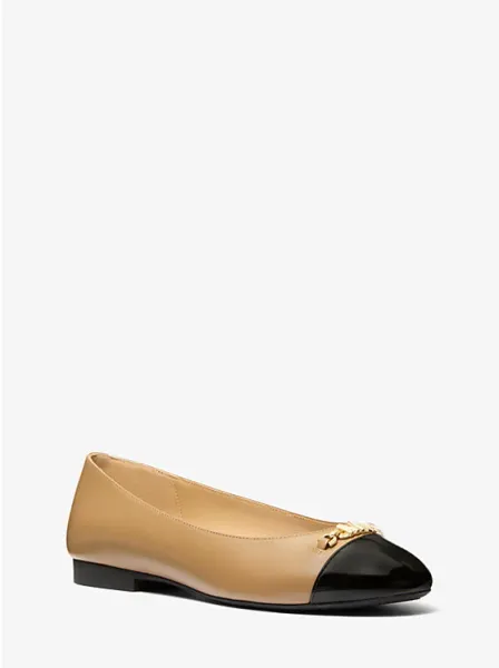 Michael Kors Rebecca Flex Leather Ballet Flat