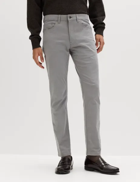 Marks & Spencer Slim Fit 5 Pocket Stretch Trousers Ash Grey