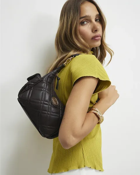 River Island Quilted Utility Crossbody Bag