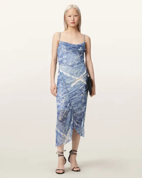 Ulla Bodycon Patterned Midi Dress
