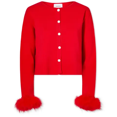 Detachable Feather Cardigan