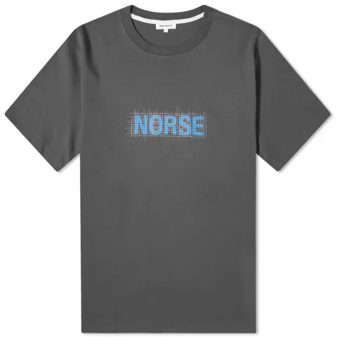 Jakob Organic Interlock Grid Print T-Shirt
