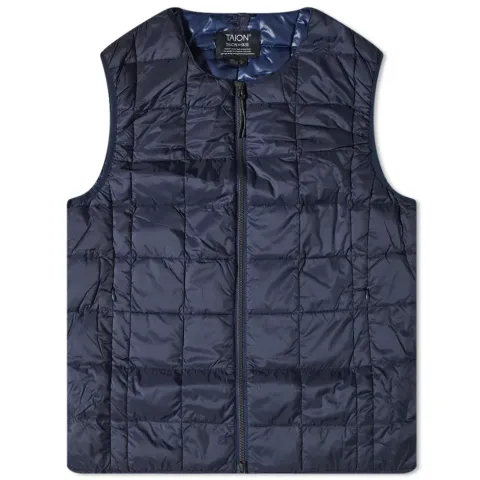Crew Neck Zip Down Vest
