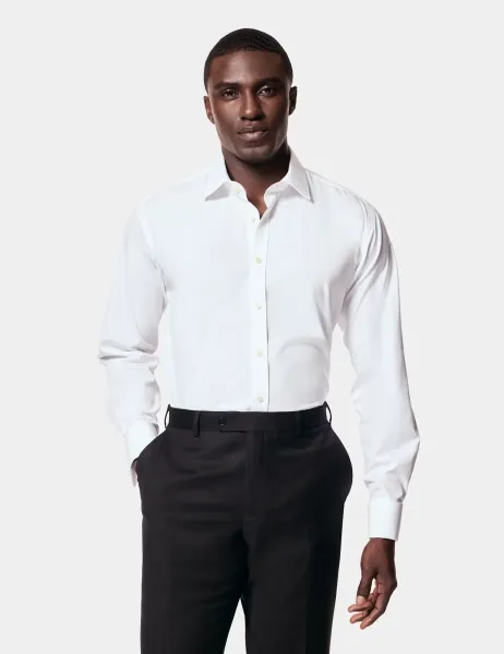 Hawes & Curtis Regular Fit Pure Cotton Poplin Shirt White