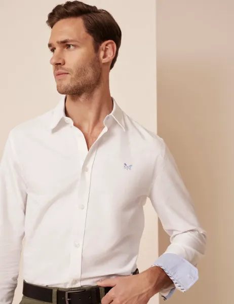 Crew Clothing Pure Cotton Oxford Shirt White