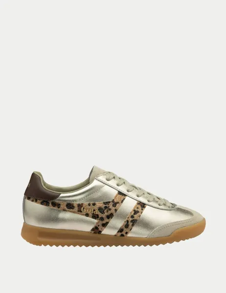 Gola Torpedo Glimmer Safari Trainers Gold Mix