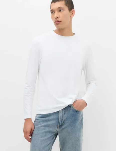 Marks & Spencer Pure Cotton Crew Neck T-Shirt White