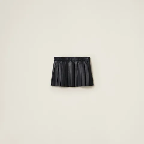 Nappa leather skirt