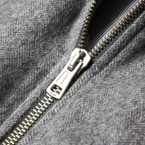 Brushed Herringbone Varsity Jacket