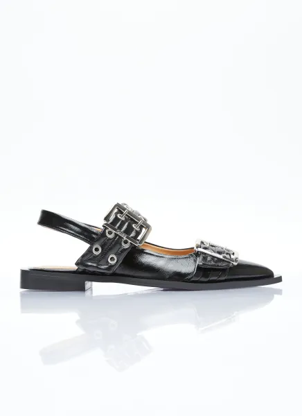Chunky Buckle Ballerina Flats
