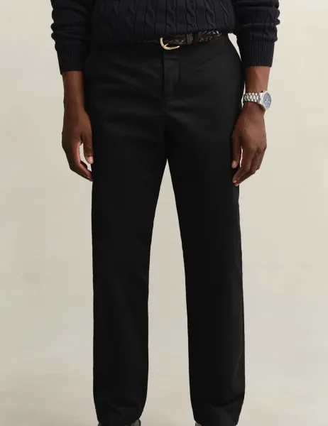 Gant Regular Fit Twill Chinos Black