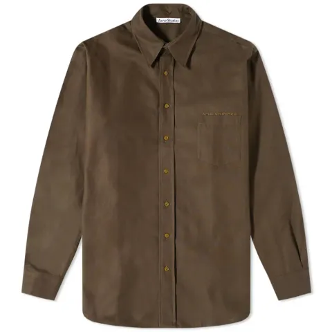 Sandros Linen Blend Logo Shirt
