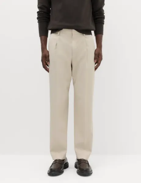Marks & Spencer Relaxed Fit Smart Stretch Trousers Putty