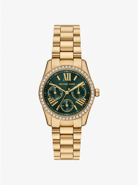 Mini Lexington Pavé Gold-Tone Watch