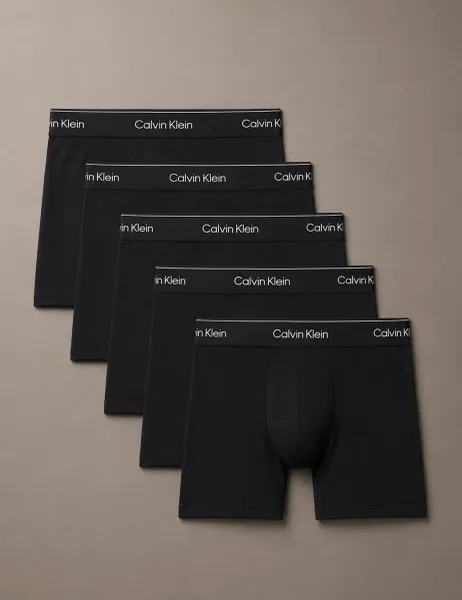 Calvin Klein 5 Pack Icon Cotton Stretch Boxer Brief Black