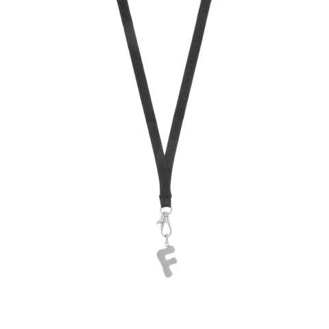 F Logo Clip Necklace