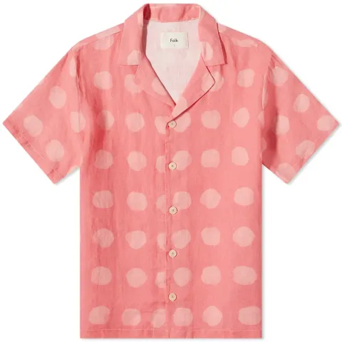 Soft Collar Dot Vacation Shirt